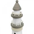 Floristik24 Décoration phare en bois maritime blanc, marron Ø12cm H48cm