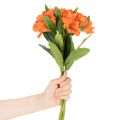 Kunstblume Alstroemeria orange 75 cm bouquet décoratif 3 pièces | Floristik24.fr