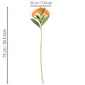 Kunstblume Alstroemeria orange 75 cm bouquet décoratif 3 pièces | Floristik24.fr