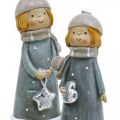 Floristik24 Figurines déco hiver figurines enfants filles H14.5cm 2pcs