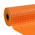 Floristik24 Papier manchette 25cm 100m carreaux orange