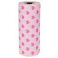 Manschette en papier rose avec motif cœur 25 cm x 100 m | Floristik24.fr