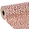Floristik24 Manschettenpapier motif léopard lilas-vanille 25 cm x 100 m