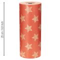 Rouleau de papier pour fleurs motif étoiles rouge 25 cm x 100 m | Floristik24.fr