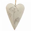 Floristik24 Coeur en métal, coeur décoratif à suspendre, décoration coeur H11cm 3pcs