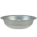 Bol en métal look used bol métal argenté Ø31,5cm H8cm | Floristik24.fr