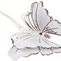 Floristik24 Papillon en métal à suspendre blanc 7cm 6pcs