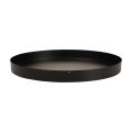 Plateau métal plateau bougie rond noir Ø20cm H2.5cm 2pcs | Floristik24.fr