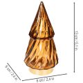 Sapins en verre LED décoratifs 13 cm intérieur set de 2 | Floristik24.fr