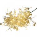 Floristik24 Guirlande lumineuse Cluster LED perles d&#39;intérieur minuterie blanc chaud 1.2m