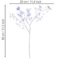 Branche artificielle avec fleurs irisées 80 cm pour décoration intérieure | Floristik24.fr