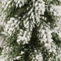 Mini sapin de Noël socle en bois vert blanc Ø8cm H18cm 3pcs | Floristik24.fr