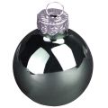 Mini boules de Noël verre vert nacre gris Ø3cm 22 pcs | Floristik24.fr
