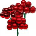 Floristik24 Mini boules de Noël rouge miroir baies 20mm ruby mix 140pcs