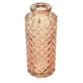 Floristik24 Mini vase en verre aspect cristal diamant marron H13,5cm 4pcs