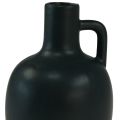 Floristik24 Mini vase en céramique noir mat avec anse Ø9cm H14,5cm