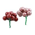 Floristik24 Mini boules de Noël en fil de verre rose bordeaux Ø2cm 140pcs