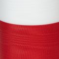 Ruban moiré pour couronne, ruban de deuil blanc et rouge, ruban décoratif 150 mm, ruban commémoratif à motif floral, taffetas d'acétate 25 m | Floristik24.fr