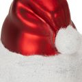 Boules de Noël en verre 8cm chapeau de Père Noël rouge et blanc, lot de 6 | Floristik24.fr