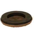 Couronne de mousse florale OASIS® Renewal® Biolit® avec base, Ø 38 cm, brune à sec, lot de 2 | Floristik24.fr