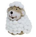 Floristik24 Décoration de Pâques mouton décoratif 7,5cm blanc-gris 1p