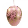 Oeuf de Pâques à suspendre oeufs déco rose, vert, or 15cm 4pcs