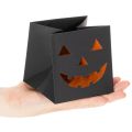 Pochettes en papier Halloween motif citrouille 10,5 cm noir et orange lot de 6 | Floristik24.fr