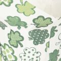 Pot décoratif en papier motif trèfle vert et blanc 12cm lot de 12 | Floristik24.fr