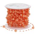 Floristik24 Collier de perles Orange 6mm 15m