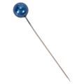Épingles décoratives à tête perlée bleu Ø10 mm - 60 mm - Lot de 50 | Floristik24.fr