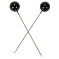 Épingles décoratives à tête perlée noire Ø10 mm, longueur 60 mm, boîte de 50 | Floristik24.fr