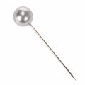 Épingles décoratives argentées avec tête perle Ø20mm, 90mm, lot de 6 | Floristik24.fr