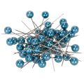 Floristik24 Épingles à tête perlée turquoise Ø10mm 60mm - Lot de 50
