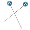 Épingles à tête perlée turquoise Ø10mm 60mm - Lot de 50 | Floristik24.fr
