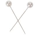 Épingles à tête perlée blanches Ø10 mm x 60 mm – Lot de 50 | Floristik24.fr