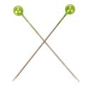 Épingles à fleurs à tête de perle verte, usage polyvalent, Ø 4 mm, 40 mm, 150 pièces | Floristik24.fr
