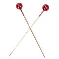 Épingles à tête perlée rouges pour décoration florale Ø4mm 40mm Set de 150 | Floristik24.fr