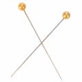 Épingles décoratives à tête perlée Ø6 mm - 65 mm - Orange - Lot de 100 | Floristik24.fr