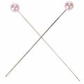 Épingles à tête perlée Ø6 mm 65 mm rose (boîte de 100) | Floristik24.fr
