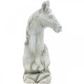 Floristik24 Tête de cheval buste déco figure cheval en céramique blanc, gris H31cm
