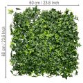 Tapis de Lierre Artificiel 60x60 cm Vert en Plastique pour Décoration Murale | Floristik24.fr