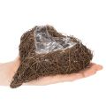Pots en forme de cœur en branches avec film plastique 20 cm, lot de 2 | Floristik24.fr