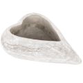 Floristik24 Bol décoratif en forme de cœur, gris ; petit pot de fleurs en forme de cœur, 19 cm