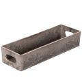 Floristik24 Plateau rectangulaire compact 23 cm en plastique anthracite