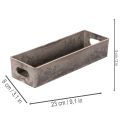Plateau rectangulaire compact 23 cm en plastique anthracite | Floristik24.fr
