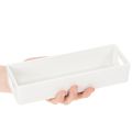 Plateau rectangulaire avec poignées en plastique 32 cm gris clair | Floristik24.fr