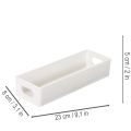 Plateau rectangulaire avec poignées en plastique 32 cm gris clair | Floristik24.fr