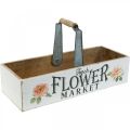 Floristik24 Boîte à plantes, décoration florale, boîte en bois à planter, boîte à fleurs look nostalgique 41,5 × 16 cm