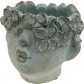 Floristik24 Tête à planter, buste en béton, décoration florale, bol végétal aspect antique H10cm 2pcs