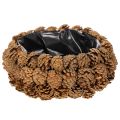 Floristik24 Coupe ronde à planter en pommes de pin 30 cm marron